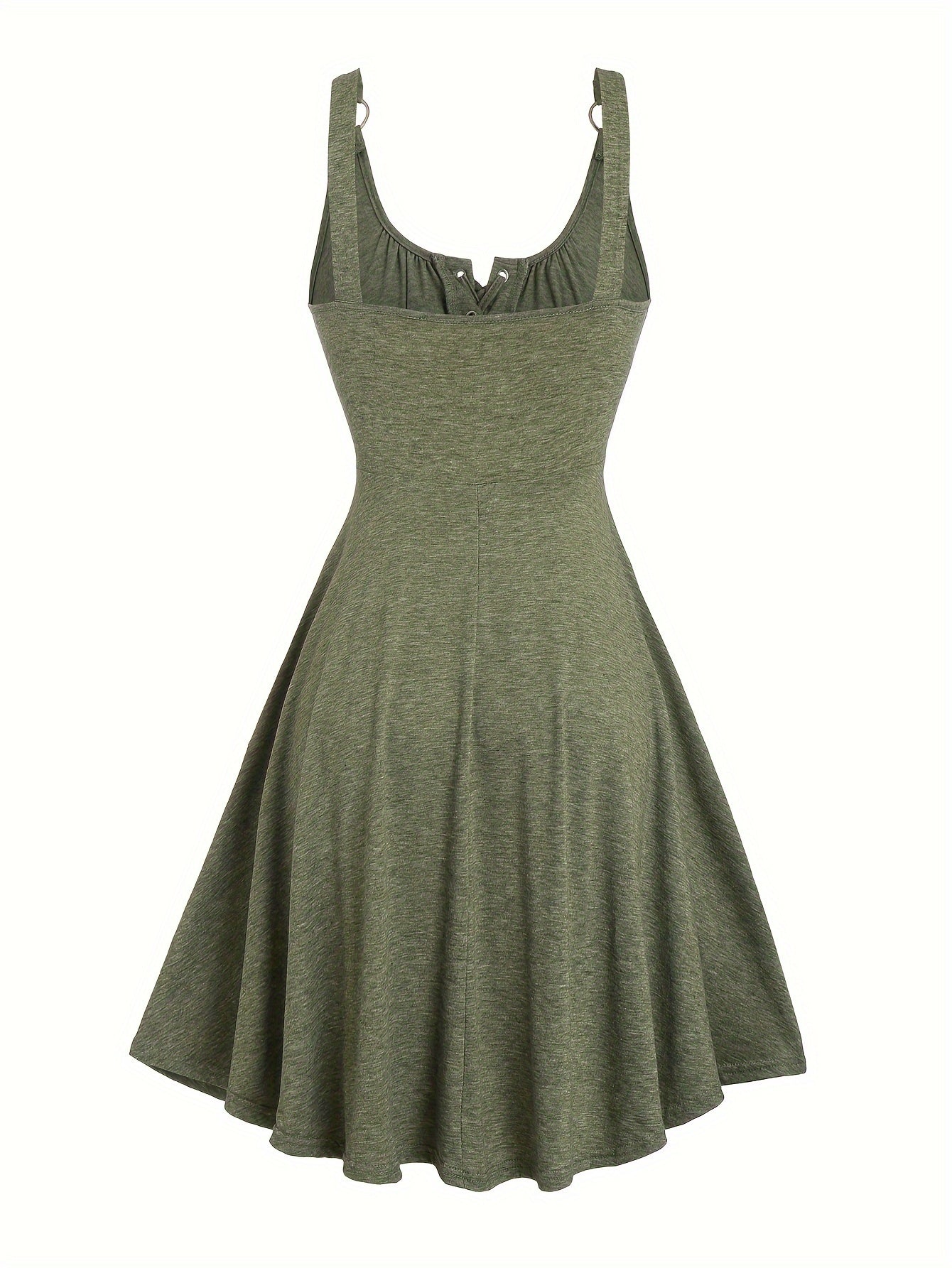 Jade™ | Casual jurk met striksluiting en ronde hals