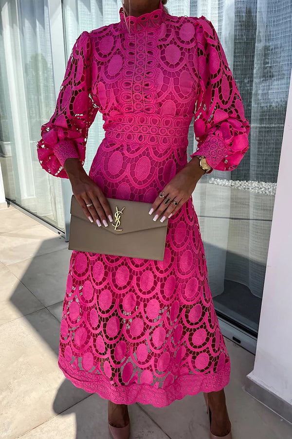 Juul™ | Stijlvolle Midi-jurk van Luxe Kant