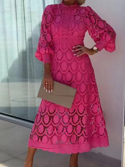 Juul™ | Stijlvolle Midi-jurk van Luxe Kant