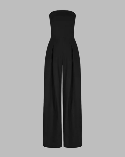 Alina™ | Strapless Jumpsuit met Wijde Pijpen